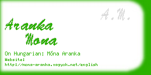 aranka mona business card